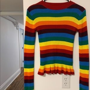 Design Lab Rainbow Top, Never Worn
